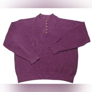 Vintage Alps Rugged Outdoors Sweater Men's Sz XL Purple Cotton Pullover